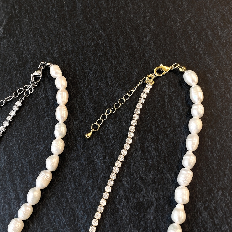 淡水パール＆ストーンチェーンネックレスレディース 女性 オケージョン | FACION | 詳細画像5 