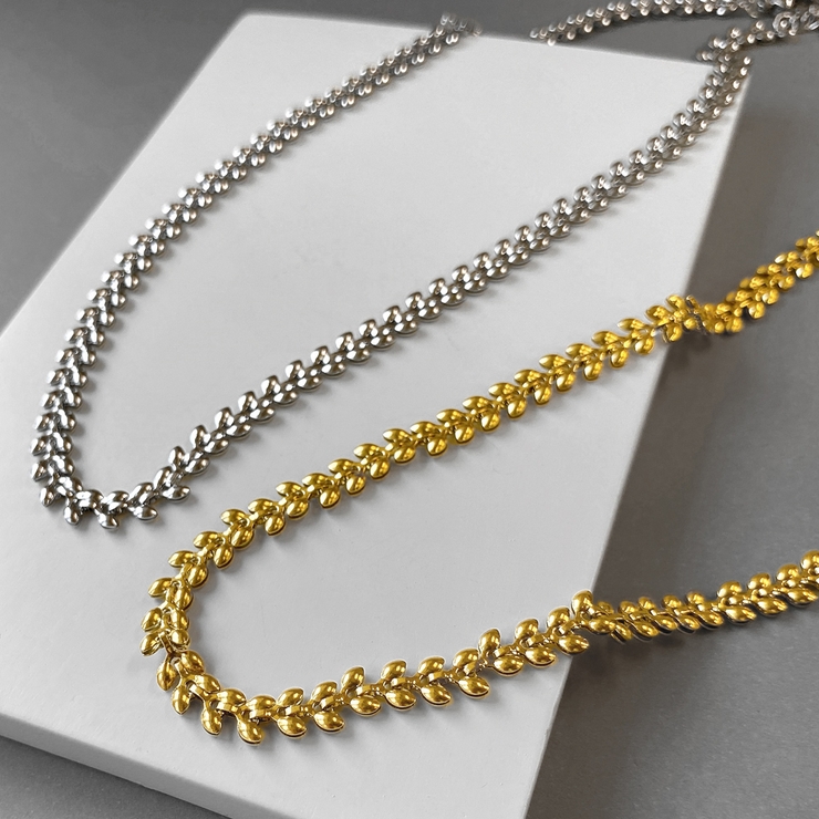 リーフチェーンステンレスネックレス ショート 316L | FACION | 詳細画像3 