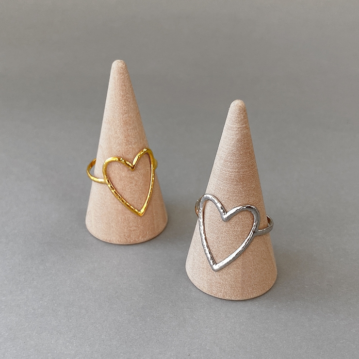 オープンハートモチーフステンレスリング アレルギー対応 つけっぱなし | FACION | 詳細画像4 