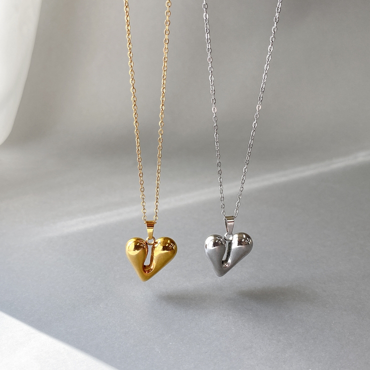 ドロップハートステンレスネックレス ペンダント サージカルステンレス | FACION | 詳細画像3 