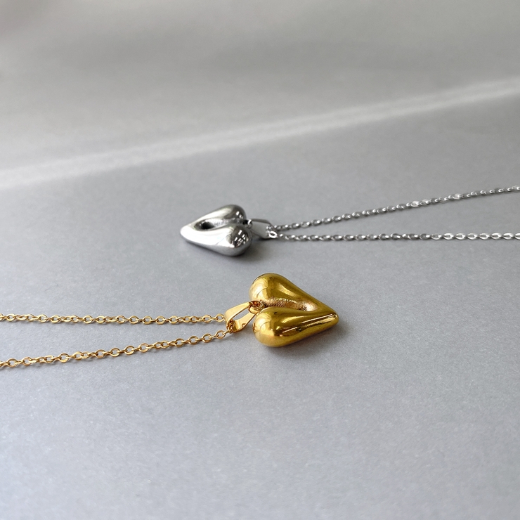 ドロップハートステンレスネックレス ペンダント サージカルステンレス | FACION | 詳細画像5 