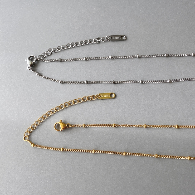 イニシャルモチーフステンレスネックレス アルファベット ペンダント | FACION | 詳細画像6 