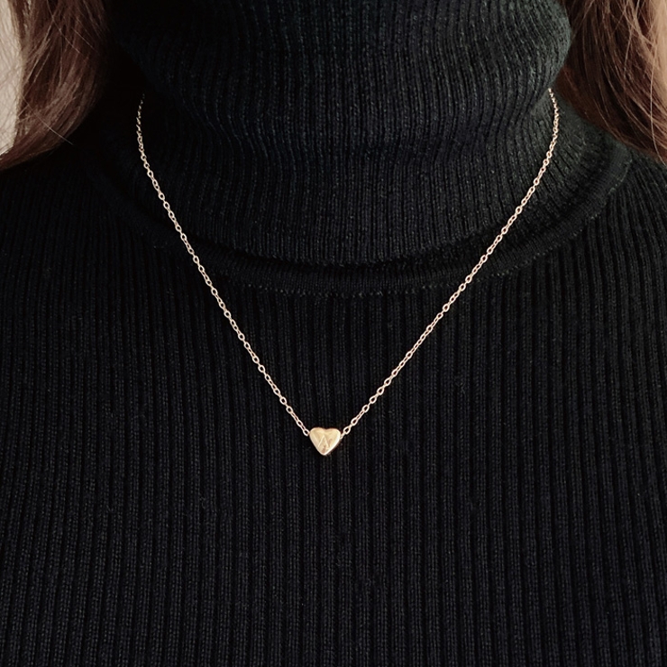 イニシャルハートステンレスネックレス ネックレス ハート | FACION | 詳細画像8 