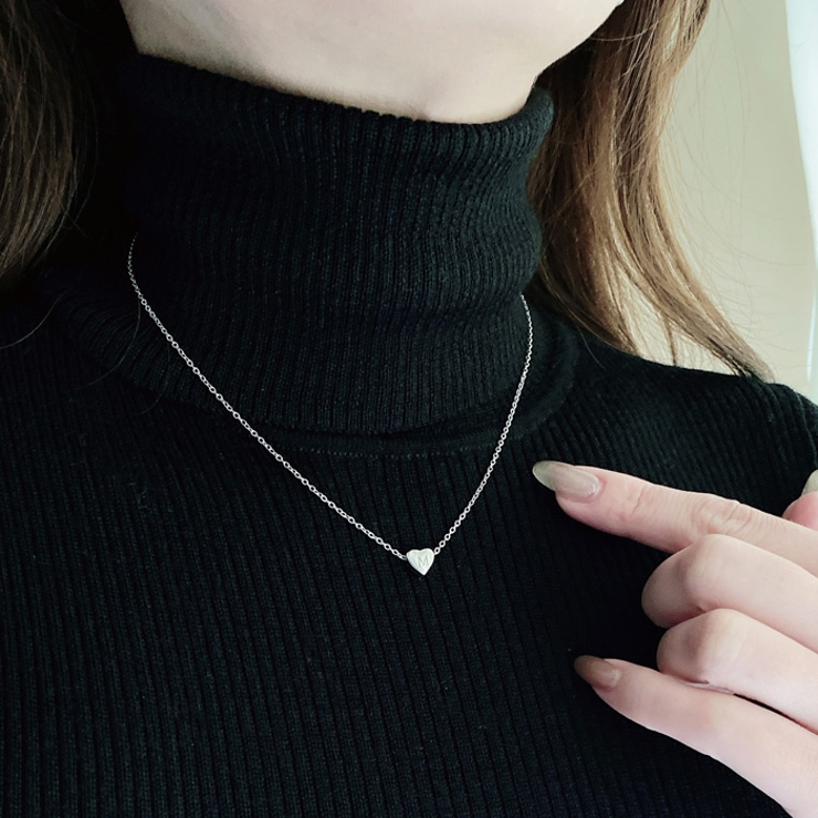 イニシャルハートステンレスネックレス ネックレス ハート | FACION | 詳細画像9 