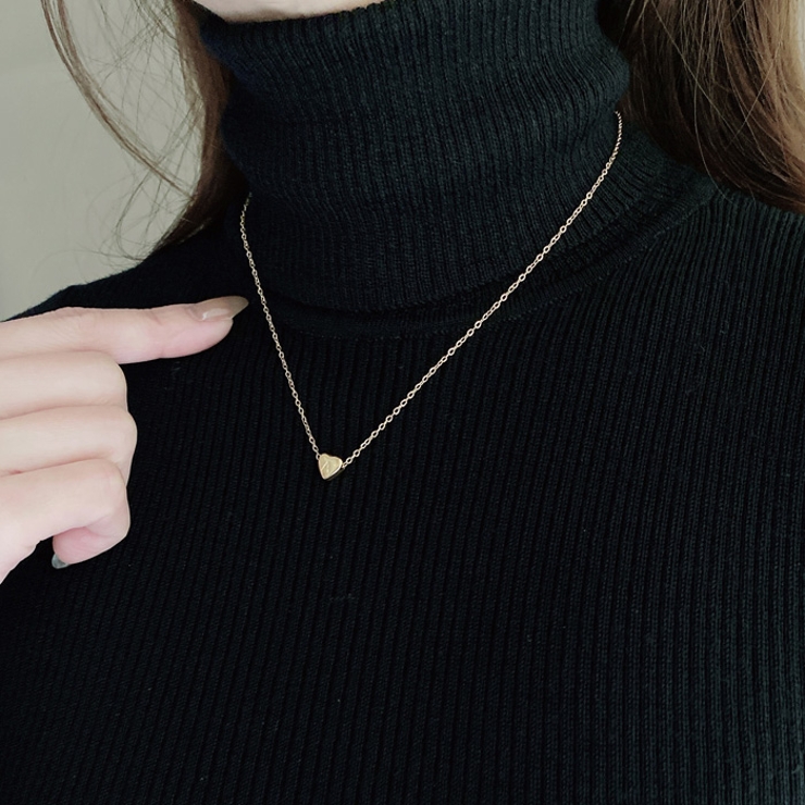 イニシャルハートステンレスネックレス ネックレス ハート | FACION | 詳細画像10 