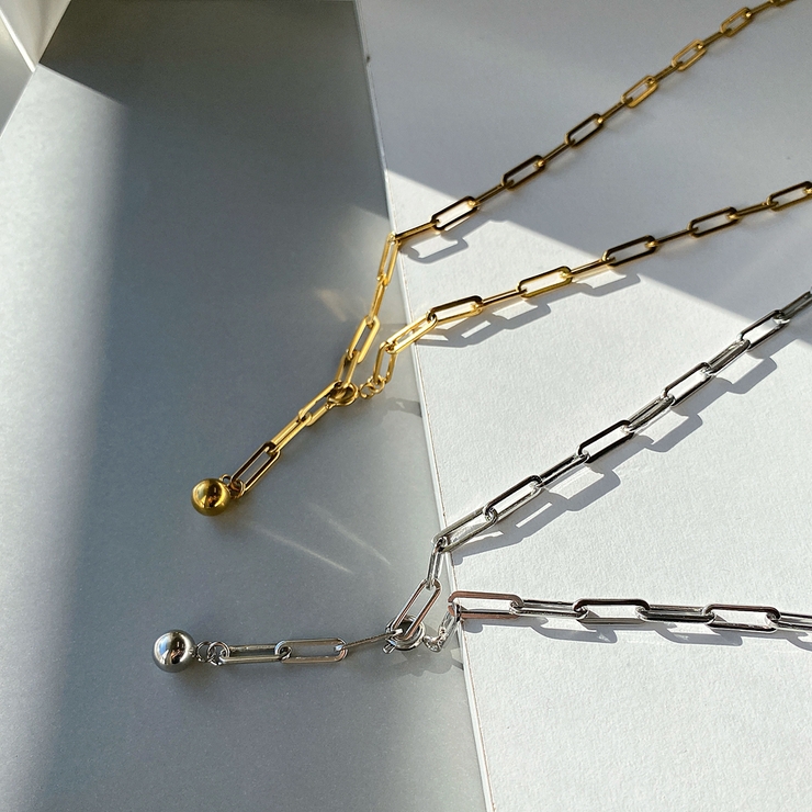 Y字レオンチェーンステンレスネックレス サージカルステンレス SUS316L | FACION | 詳細画像4 