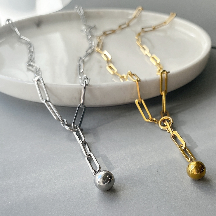 Y字レオンチェーンステンレスネックレス サージカルステンレス SUS316L | FACION | 詳細画像5 