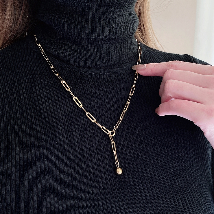 Y字レオンチェーンステンレスネックレス サージカルステンレス SUS316L | FACION | 詳細画像10 