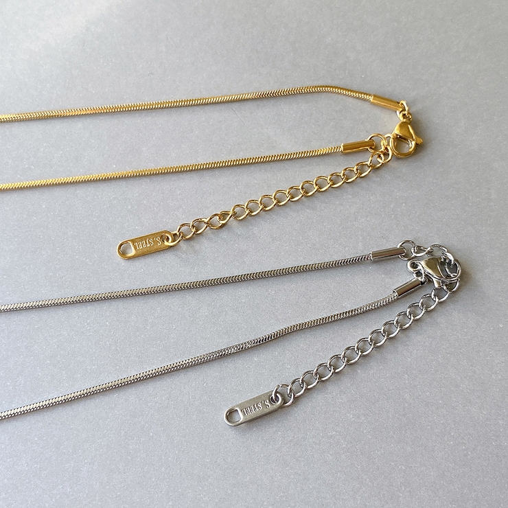 ツイストY字ステンレスロングネックレス SUS316L レディース | FACION | 詳細画像4 