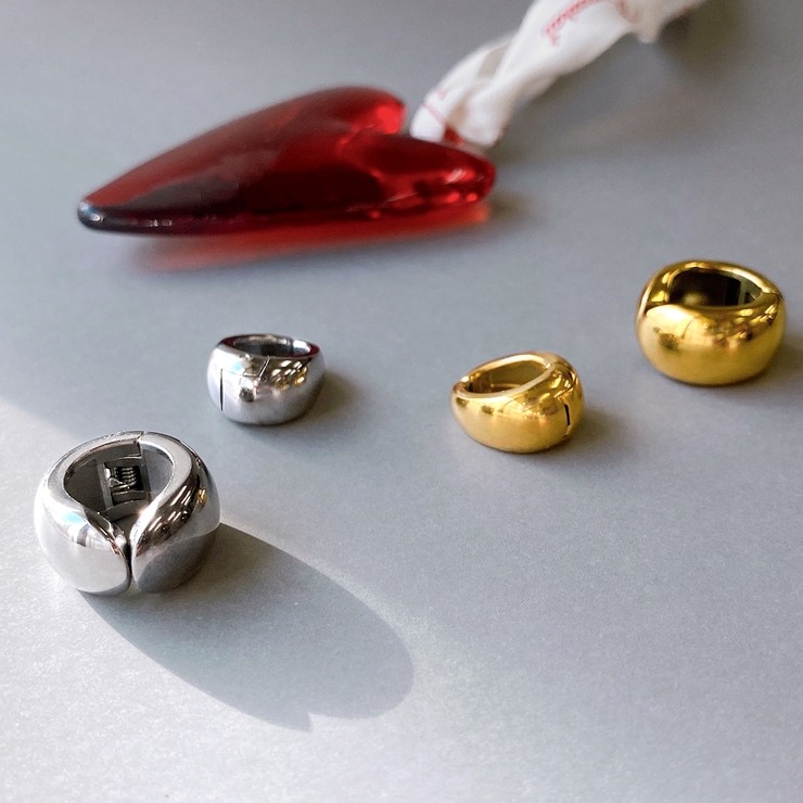 片耳用ドロップステンレスワンタッチフープイヤリング イヤーカフ サージカルステン… | FACION | 詳細画像1 