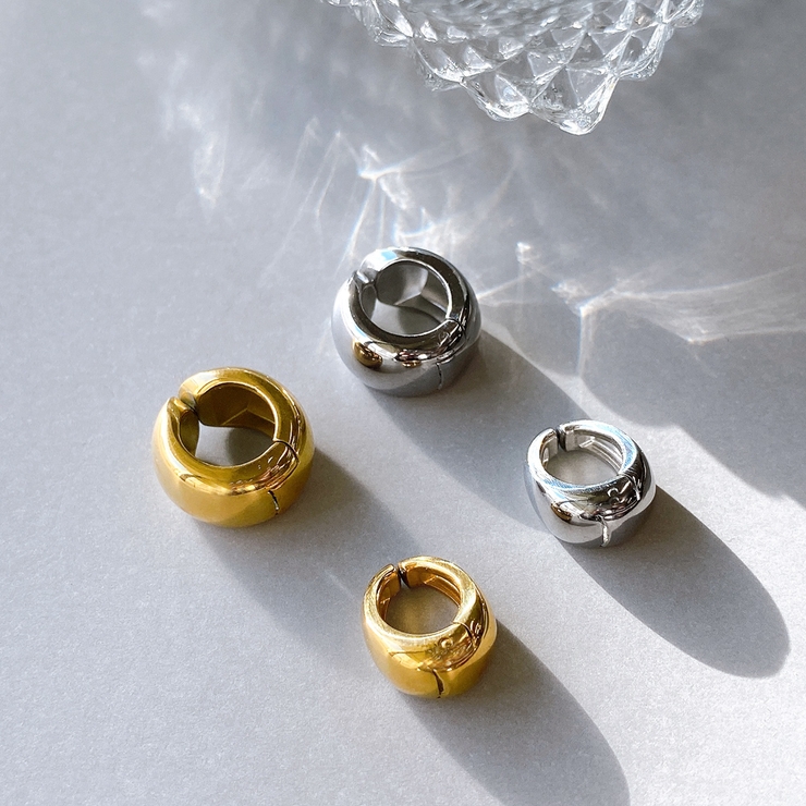 片耳用ドロップステンレスワンタッチフープイヤリング イヤーカフ サージカルステン… | FACION | 詳細画像3 