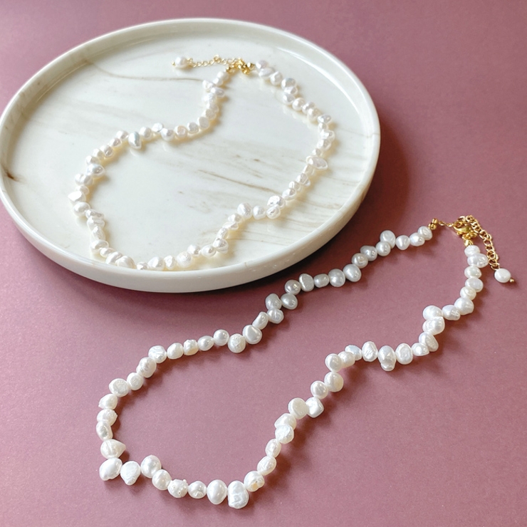 淡水バロックパールネックレス 天然 ショートネックレス | FACION | 詳細画像1 