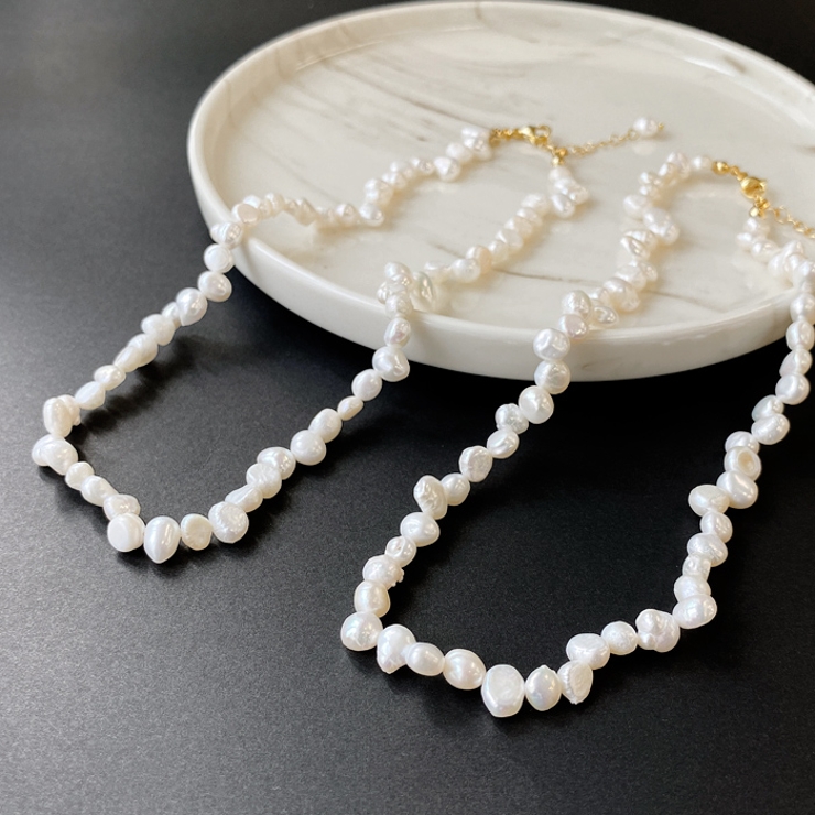 淡水バロックパールネックレス 天然 ショートネックレス | FACION | 詳細画像2 