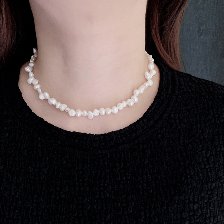 淡水バロックパールネックレス 天然 ショートネックレス | FACION | 詳細画像6 