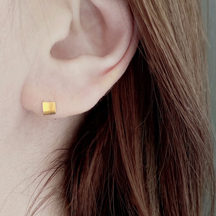 プチスクエアステンレスピアス サージカルステンレス 四角型 レディース 女性 | FACION | 詳細画像8 