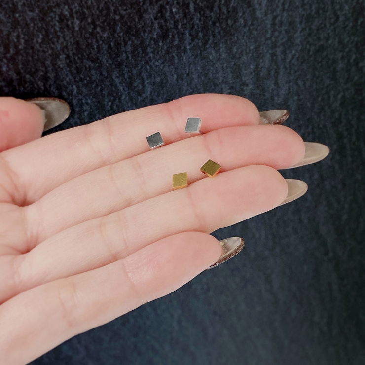 プチスクエアステンレスピアス サージカルステンレス 四角型 レディース 女性 | FACION | 詳細画像9 