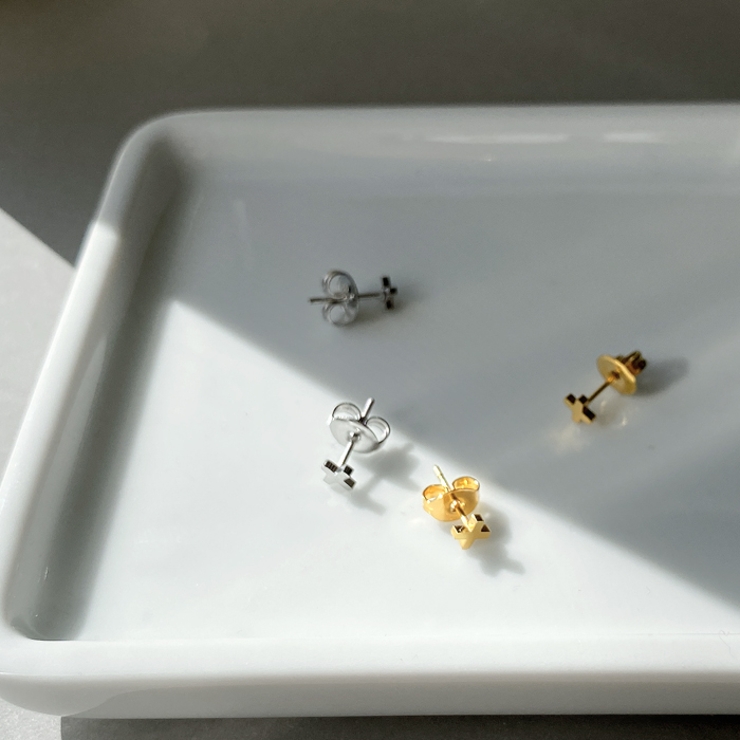 プチクロス十字ステンレスピアス エックス X型 | FACION | 詳細画像3 