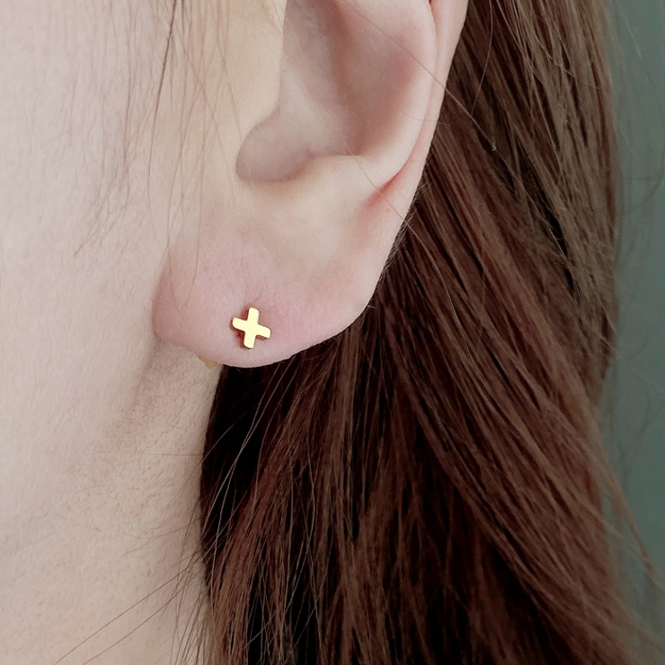 プチクロス十字ステンレスピアス エックス X型 | FACION | 詳細画像8 