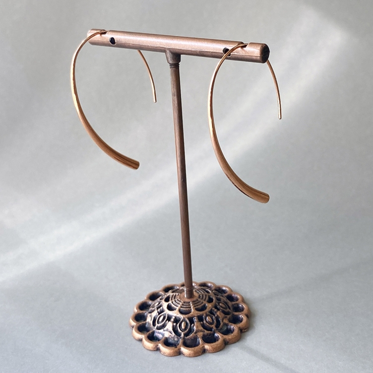 ピンクゴールド | スリムドロップステンレスフックピアス サージカルステンレス つけっぱなし | FACION