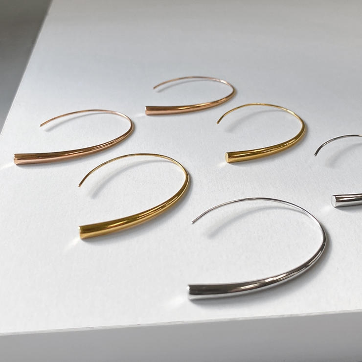 スリムドロップステンレスフックピアス サージカルステンレス つけっぱなし | FACION | 詳細画像2 