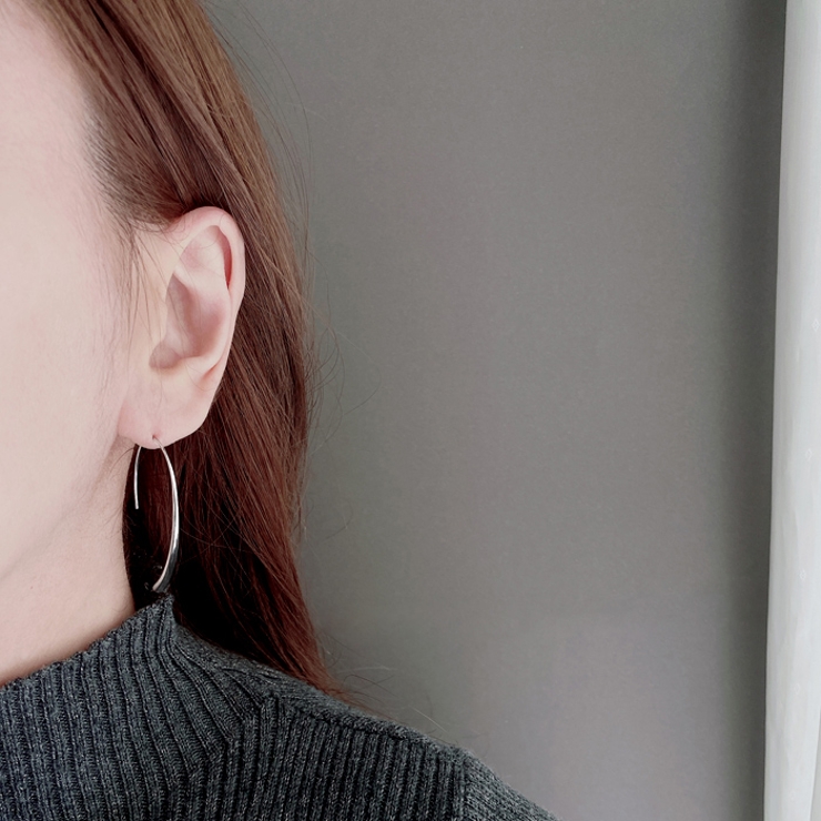 スリムドロップステンレスフックピアス サージカルステンレス つけっぱなし | FACION | 詳細画像6 