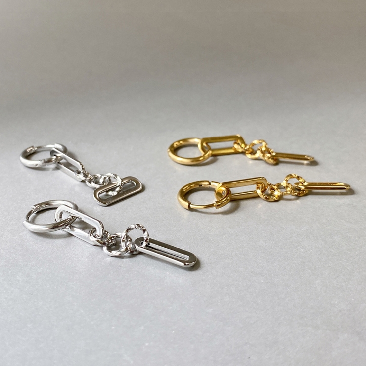 ハングチェーン開閉式ステンレスピアス サージカルステンレス 金属アレルギー対応 | FACION | 詳細画像6 