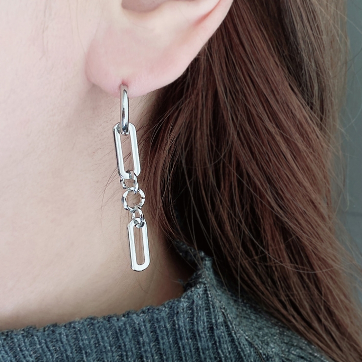 ハングチェーン開閉式ステンレスピアス サージカルステンレス 金属アレルギー対応 | FACION | 詳細画像8 