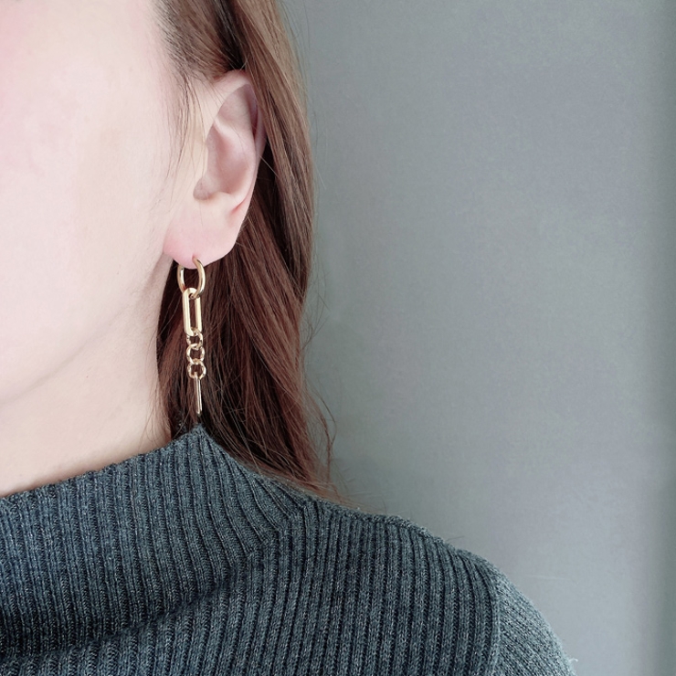 ハングチェーン開閉式ステンレスピアス サージカルステンレス 金属アレルギー対応 | FACION | 詳細画像10 