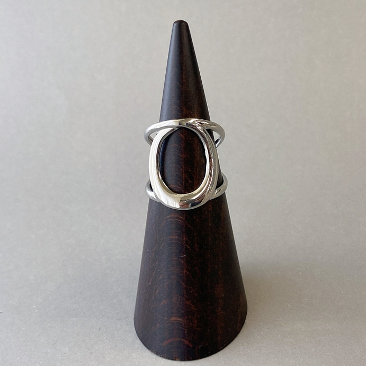 シルバー  | ユニオンオーバルステンレスリング 指輪 サージカルステンレス | FACION