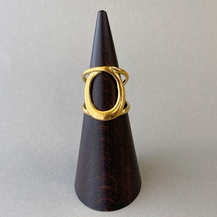 ゴールド | ユニオンオーバルステンレスリング 指輪 サージカルステンレス | FACION