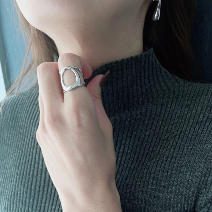 ユニオンオーバルステンレスリング 指輪 サージカルステンレス | FACION | 詳細画像6 