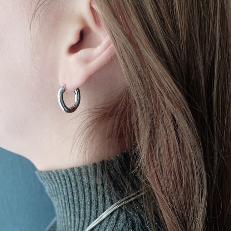 ニュアンスフープステンレスワンタッチピアス サージカルステンレス 金属アレルギー… | FACION | 詳細画像8 