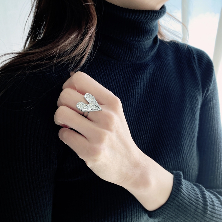 エンボスハートステンレスリング 指輪 アレルギー対応 | FACION | 詳細画像8 