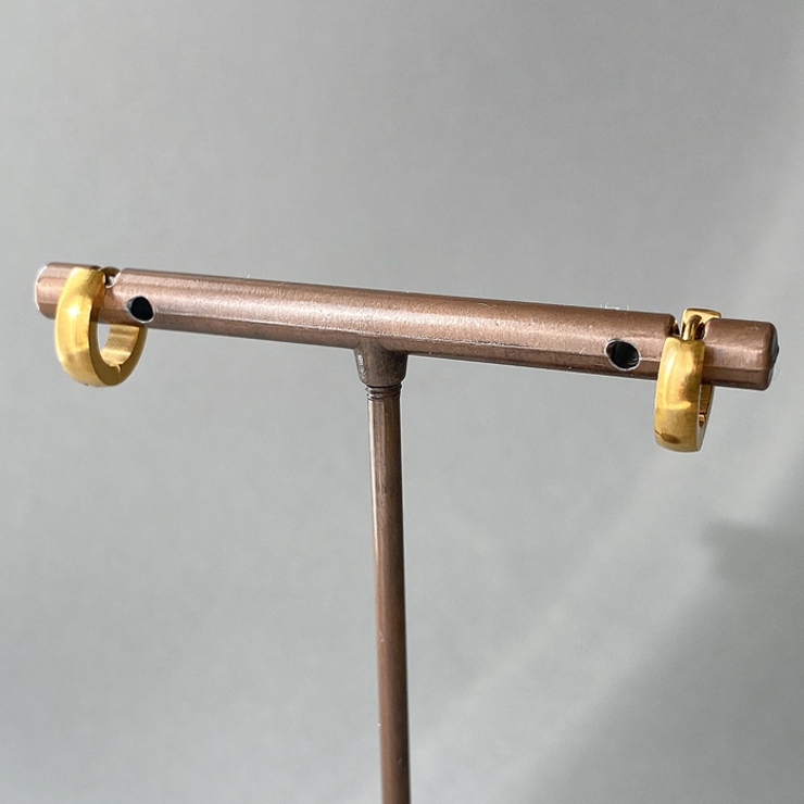 ミニロールステンレスフープピアス 両耳用 アレルギー対応 | FACION | 詳細画像4 