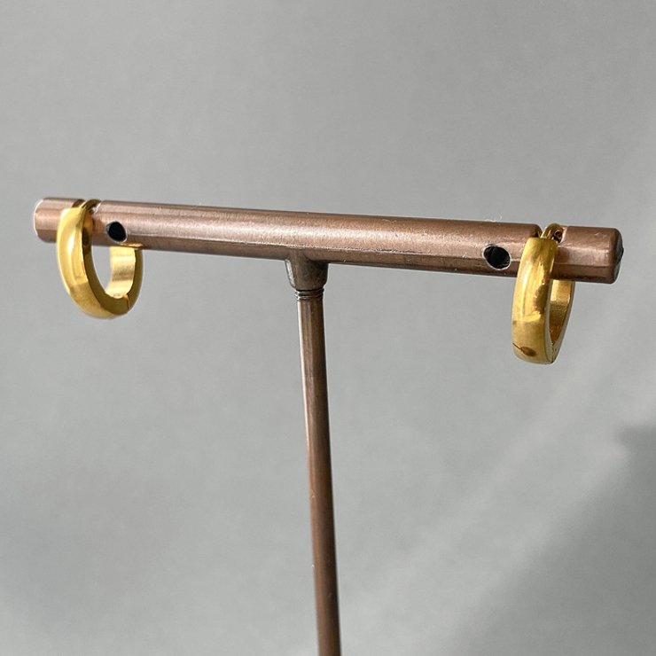 ミニロールステンレスフープピアス 両耳用 アレルギー対応 | FACION | 詳細画像5 