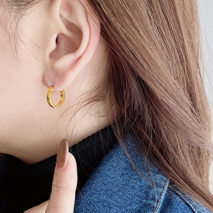 ミニロールステンレスフープピアス 両耳用 アレルギー対応 | FACION | 詳細画像13 