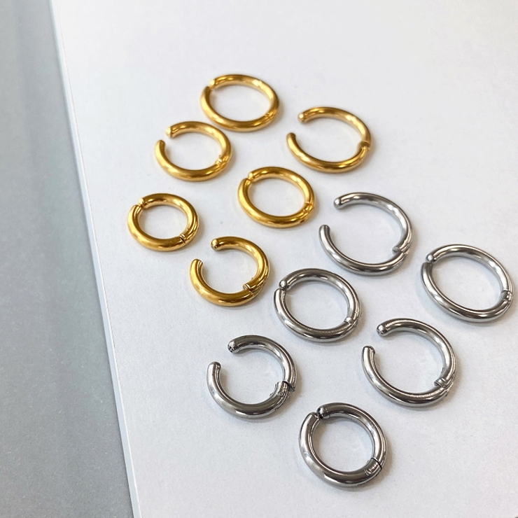 スリムフープステンレスイヤーカフ イヤリング フープ | FACION | 詳細画像5 