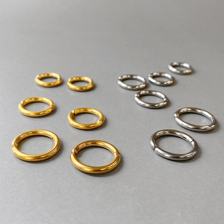 スリムフープステンレスイヤーカフ イヤリング フープ | FACION | 詳細画像4 