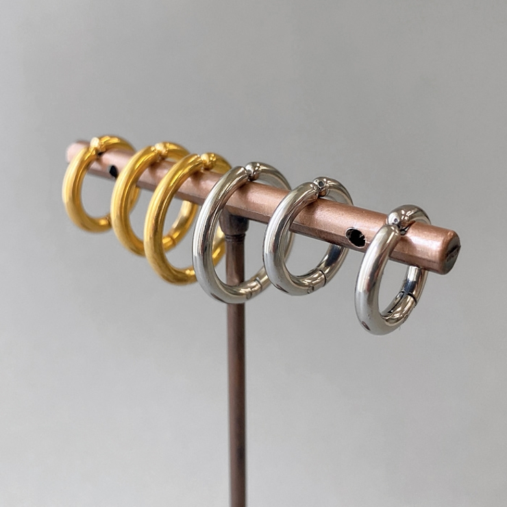 スリムフープステンレスイヤーカフ イヤリング フープ | FACION | 詳細画像6 