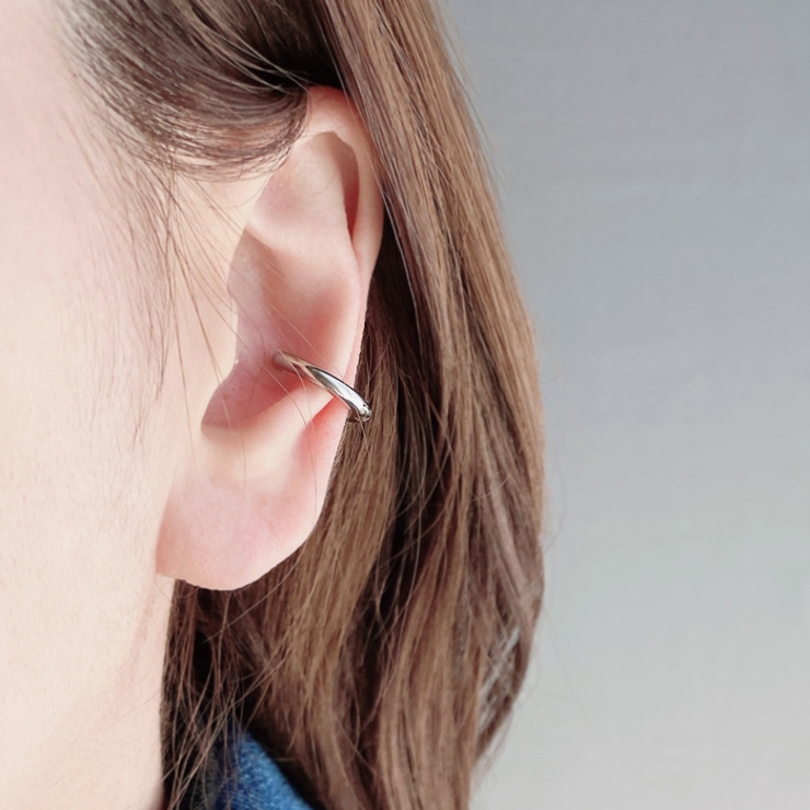 スリムフープステンレスイヤーカフ イヤリング フープ | FACION | 詳細画像7 