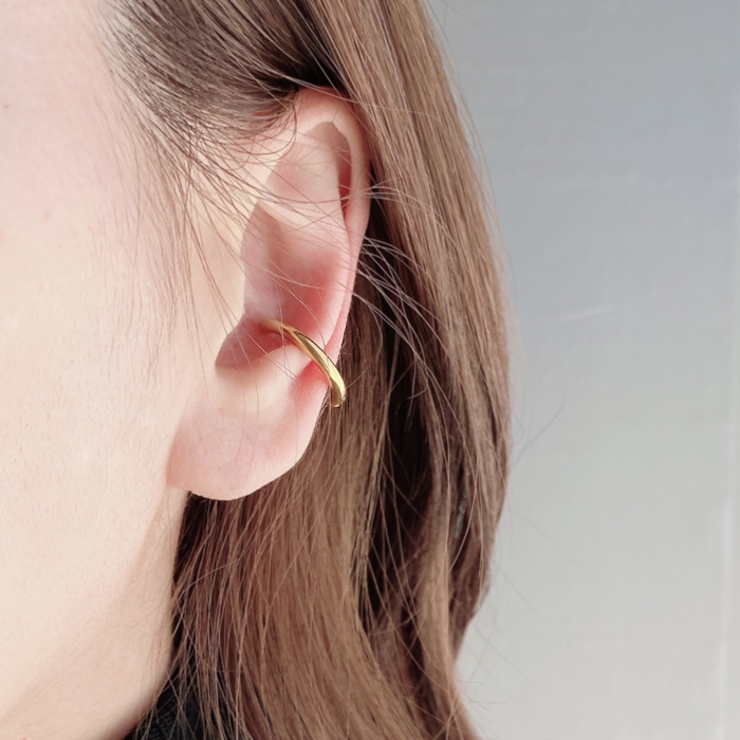 スリムフープステンレスイヤーカフ イヤリング フープ | FACION | 詳細画像9 