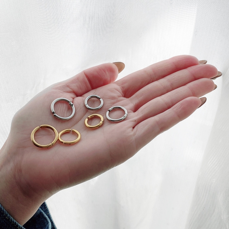 スリムフープステンレスイヤーカフ イヤリング フープ | FACION | 詳細画像12 