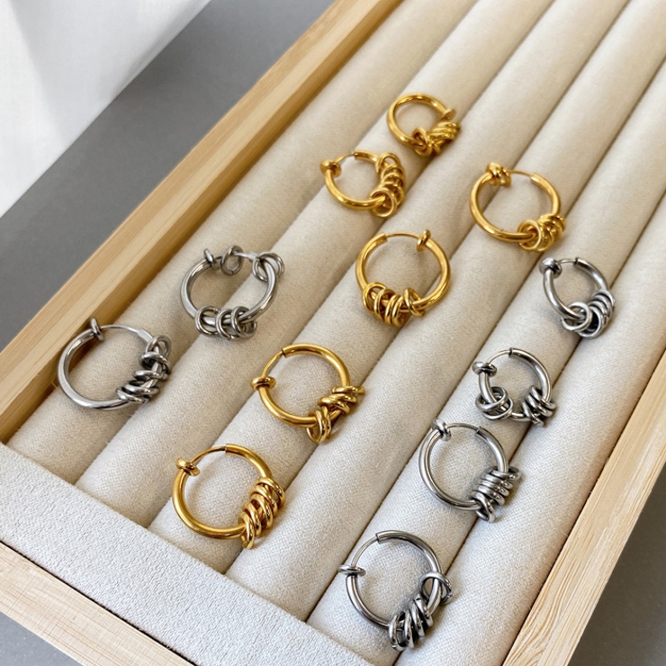 リング付ステンレスフープイヤリング イヤーカフ フープ | FACION | 詳細画像5 