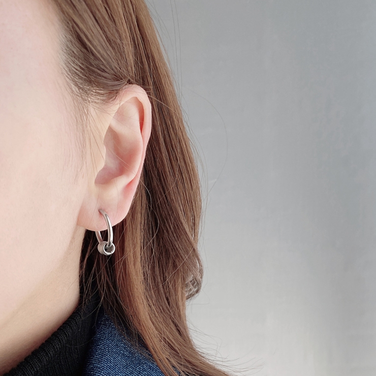 リング付ステンレスフープイヤリング イヤーカフ フープ | FACION | 詳細画像7 