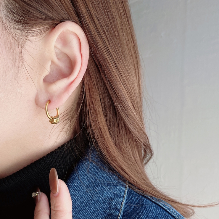 リング付ステンレスフープイヤリング イヤーカフ フープ | FACION | 詳細画像8 