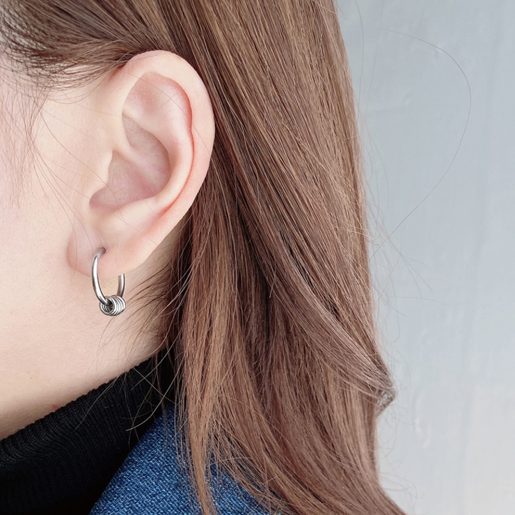 リング付ステンレスフープイヤリング イヤーカフ フープ | FACION | 詳細画像9 