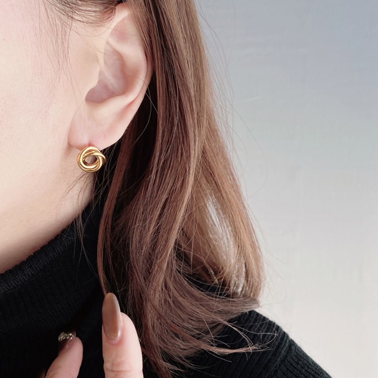 トリプルリングクロスステンレスピアス サージカルステンレス 金属アレルギー対応 | FACION | 詳細画像5 