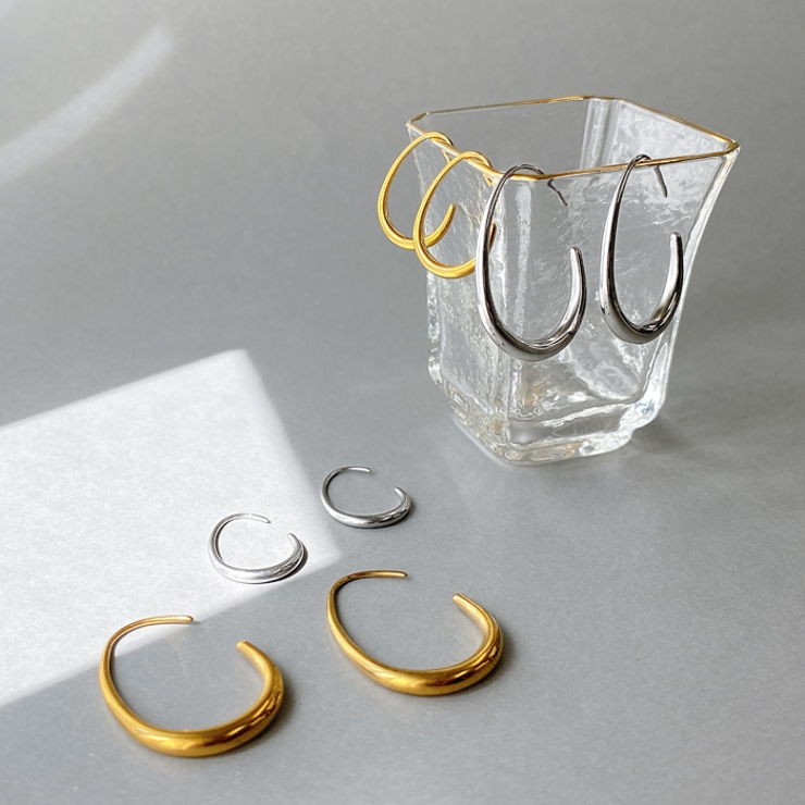 ドロップフープステンレスピアス アレルギー対応 金属アレルギー | FACION | 詳細画像2 