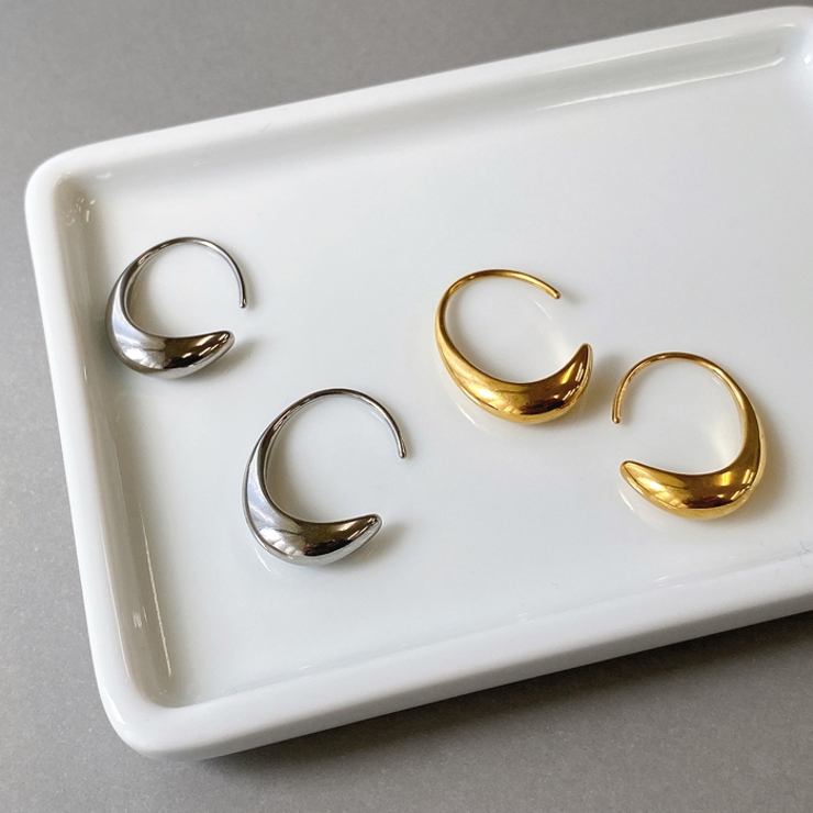 ドロップムーンステンレスフックピアス ピアス ドロップ | FACION | 詳細画像3 