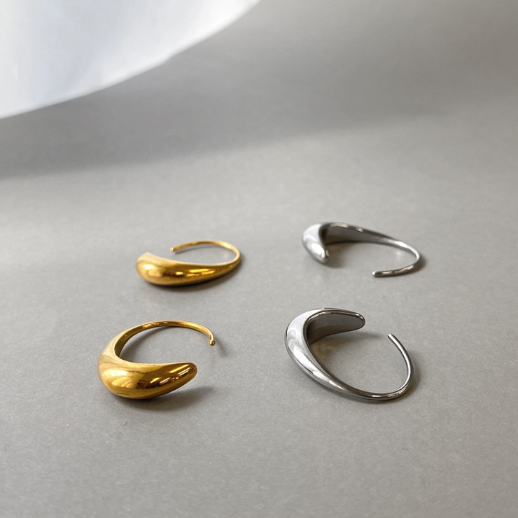 ドロップムーンステンレスフックピアス ピアス ドロップ | FACION | 詳細画像5 